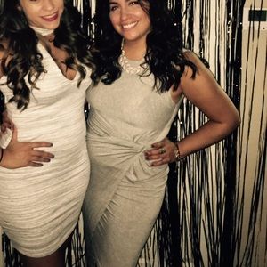 Gray Asymmetrical Knot Dress